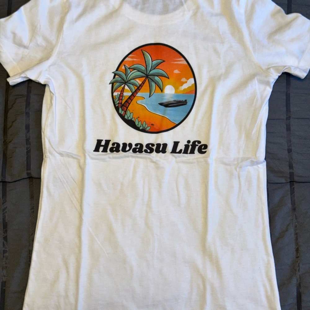 Havasu Life Palm Tree Sunset Women’s T-shirt, Lake Havasu Lifestyle - New